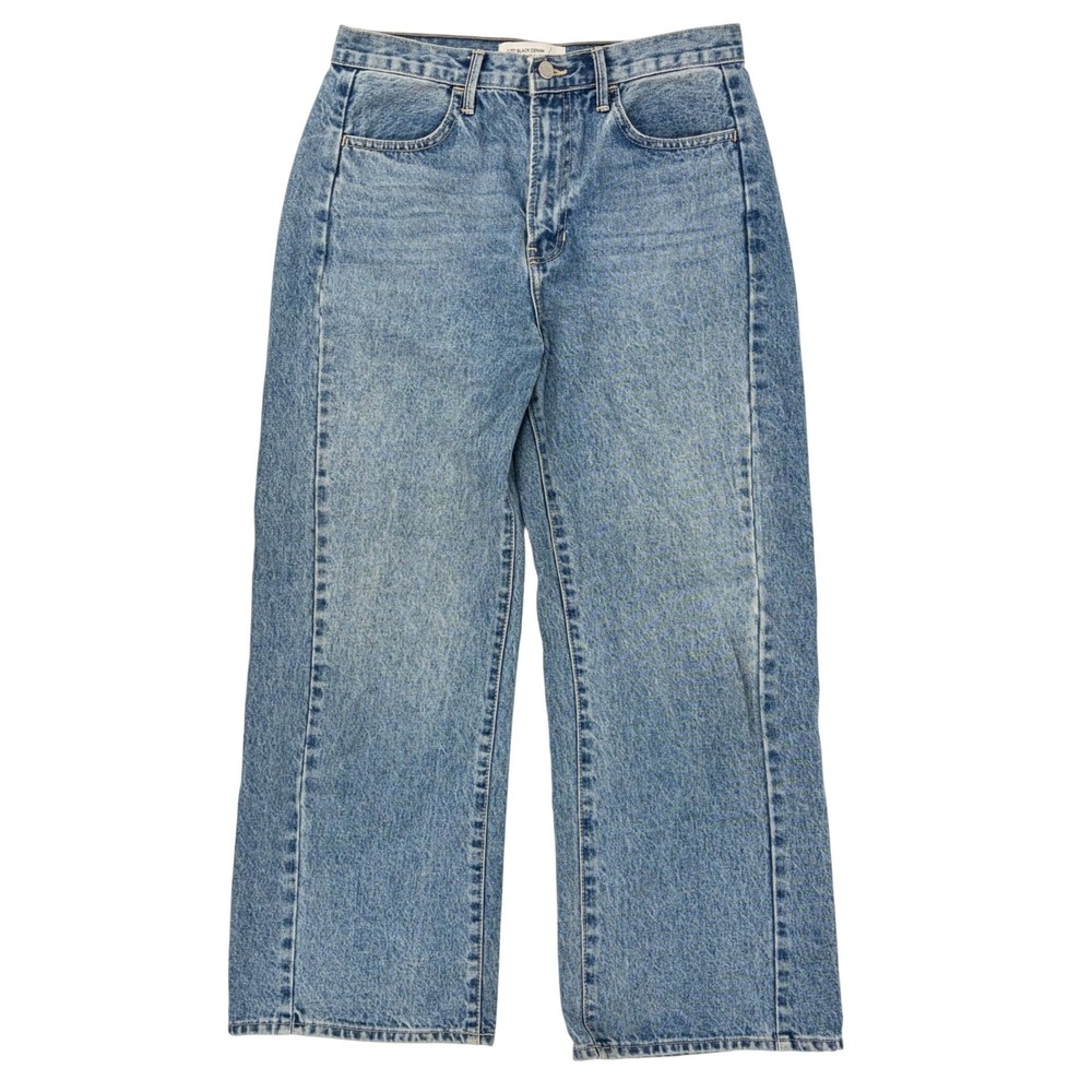 Just Black Denim The Barrel Jean Twist Medium Wash High Rise Wide Leg 29